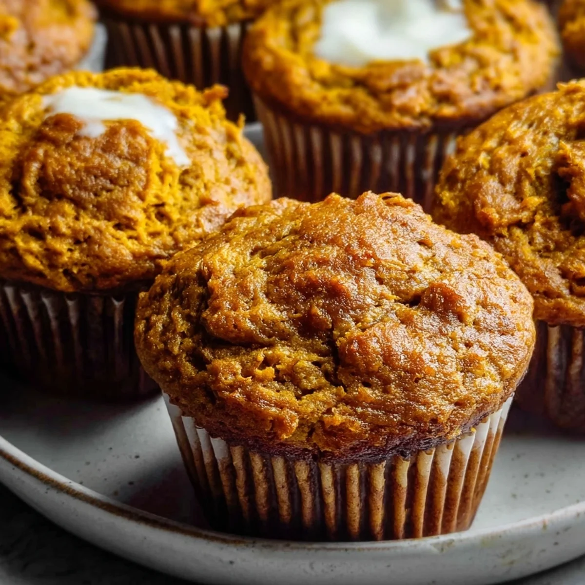 High Protein Pumpkin Muffins with Greek Yogurt