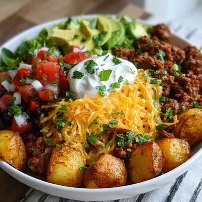 Loaded Potato Taco Bowl for Hearty Meal Prep