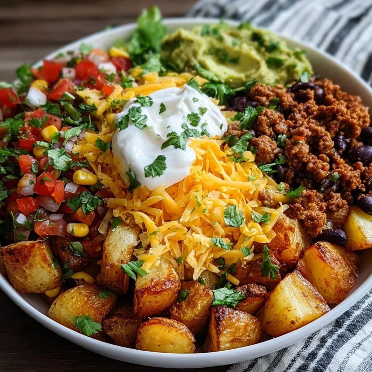 Loaded Potato Taco Bowl | High Protein & Flavorful