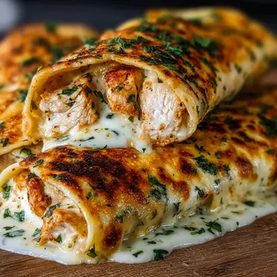 Low Carb Cheesy Garlic Chicken Wraps: Quick Keto Delight