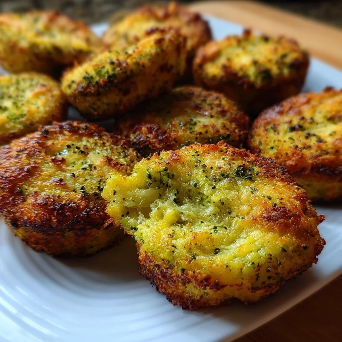 Low-Carb Crispy Broccoli Cheese Rounds - Keto Snack