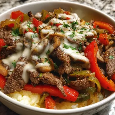 Low Carb Philly Cheesesteak Bowl: High Protein Meal