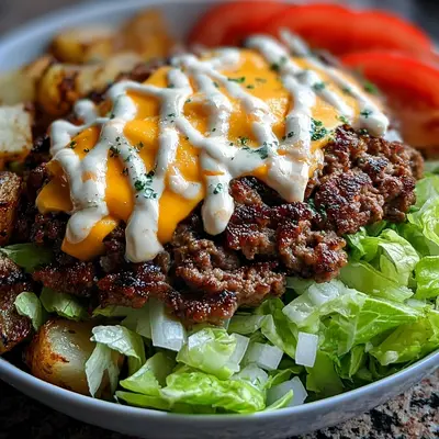Low-Carb Smash Burger Bowl: High-Protein & Flavorful
