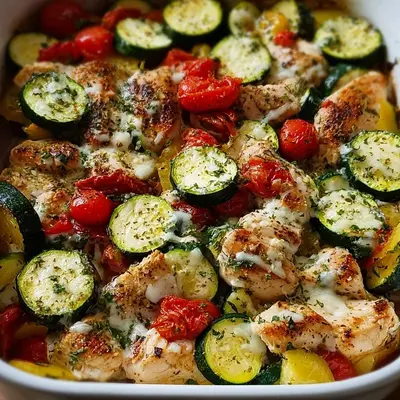 Mediterranean Chicken Zucchini Bake: Easy 30g Protein Meal