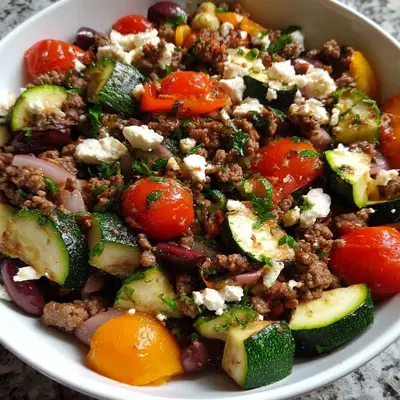 Mediterranean Ground Beef Stir Fry: Quick Low Carb Dinner