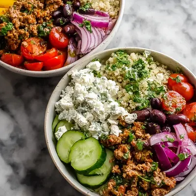 Mediterranean Ground Turkey Bowls | Healthy Meal Prep