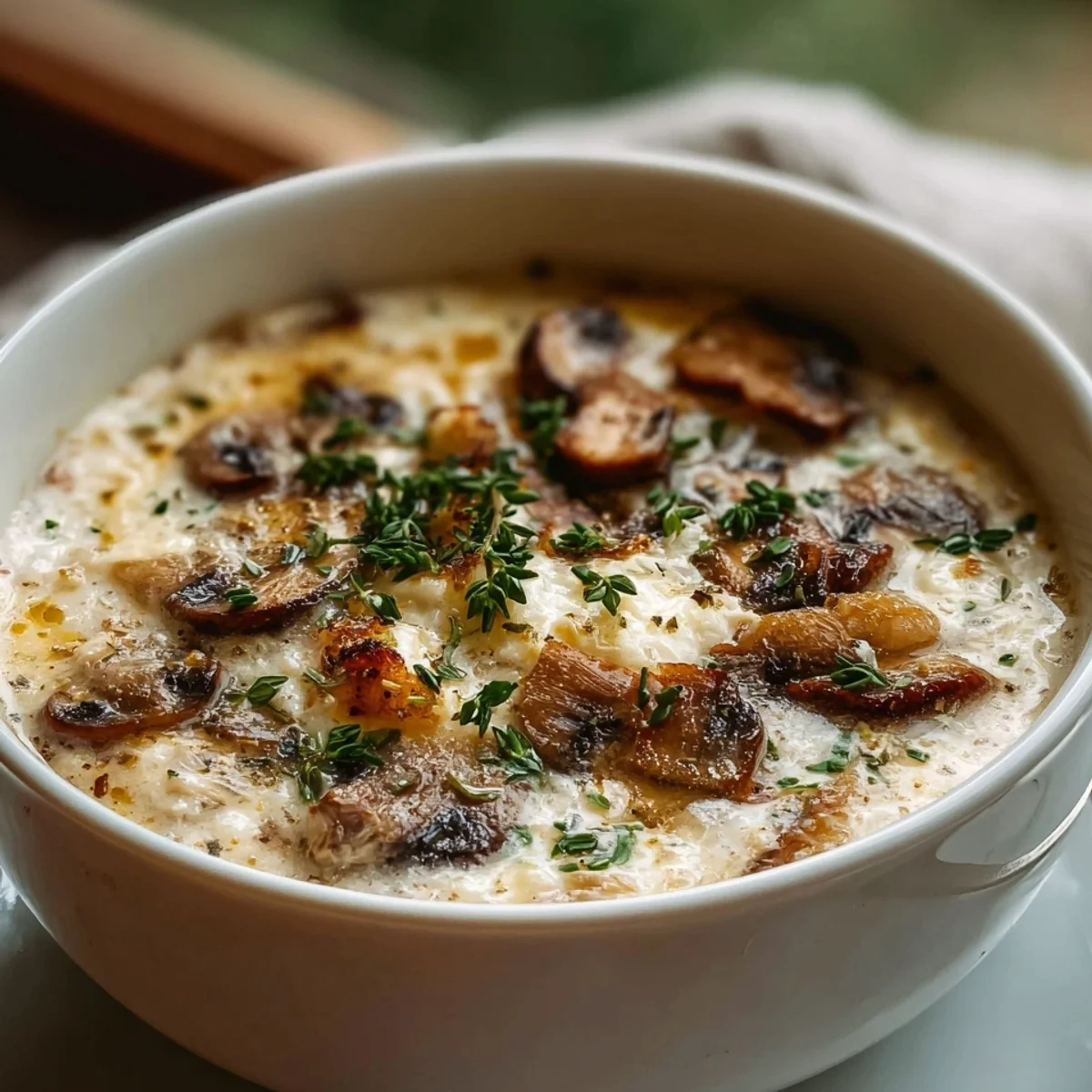 Protein-Rich Creamy Cottage Cheese Mushroom Soup