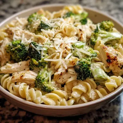 Quick Creamy Rotisserie Chicken Broccoli Pasta