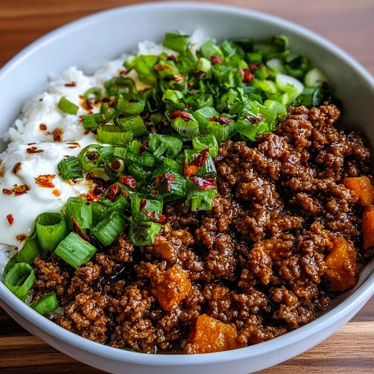 Quick Hot Honey Ground Beef Bowl: High-Protein Dinner