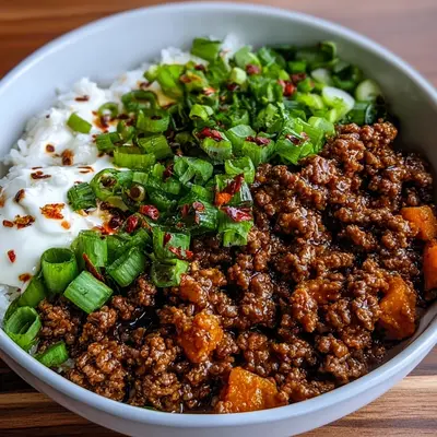 Quick Hot Honey Ground Beef Bowl: High-Protein Dinner