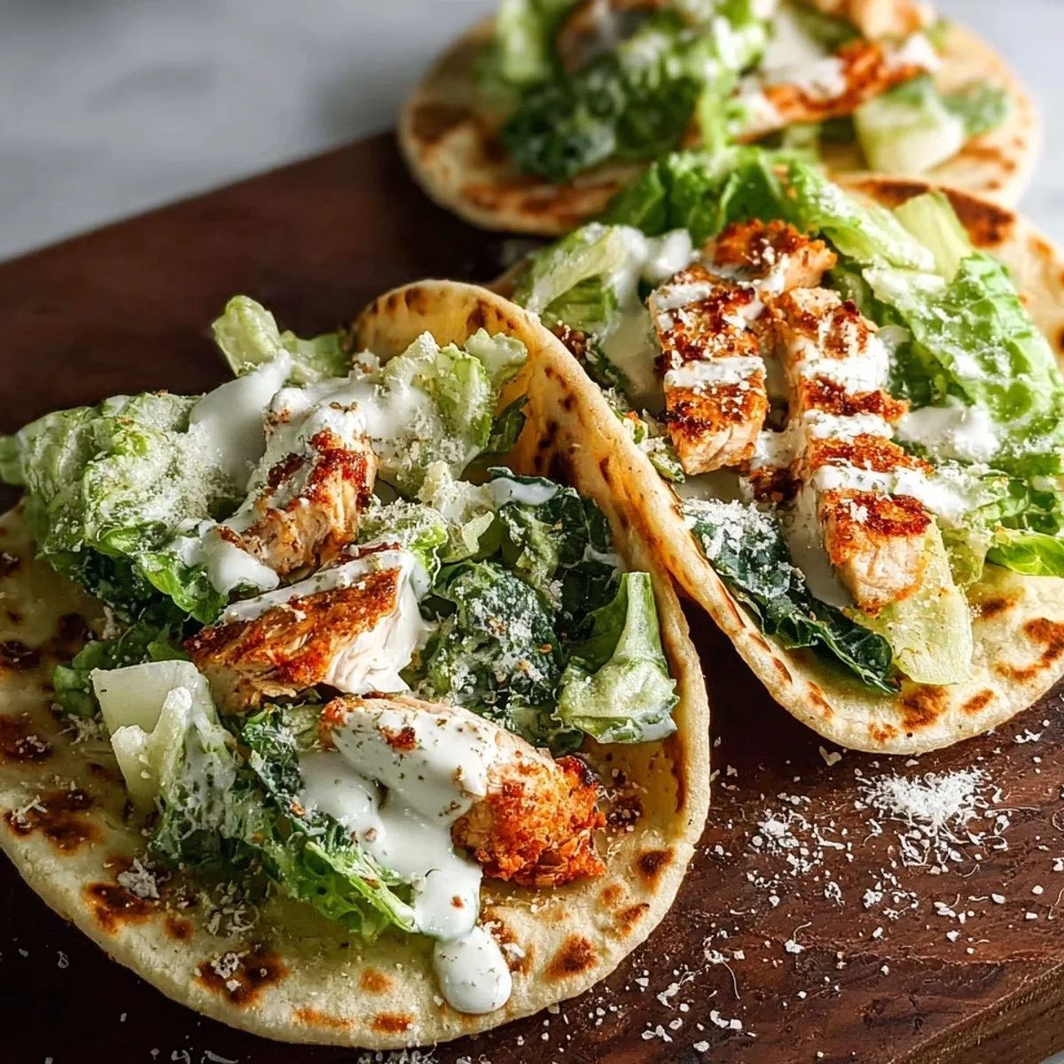 Smash Chicken Caesar Tacos: Quick High-Protein Dinner