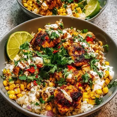Street Corn Chicken Rice Bowl: Quick 30-Min Dinner