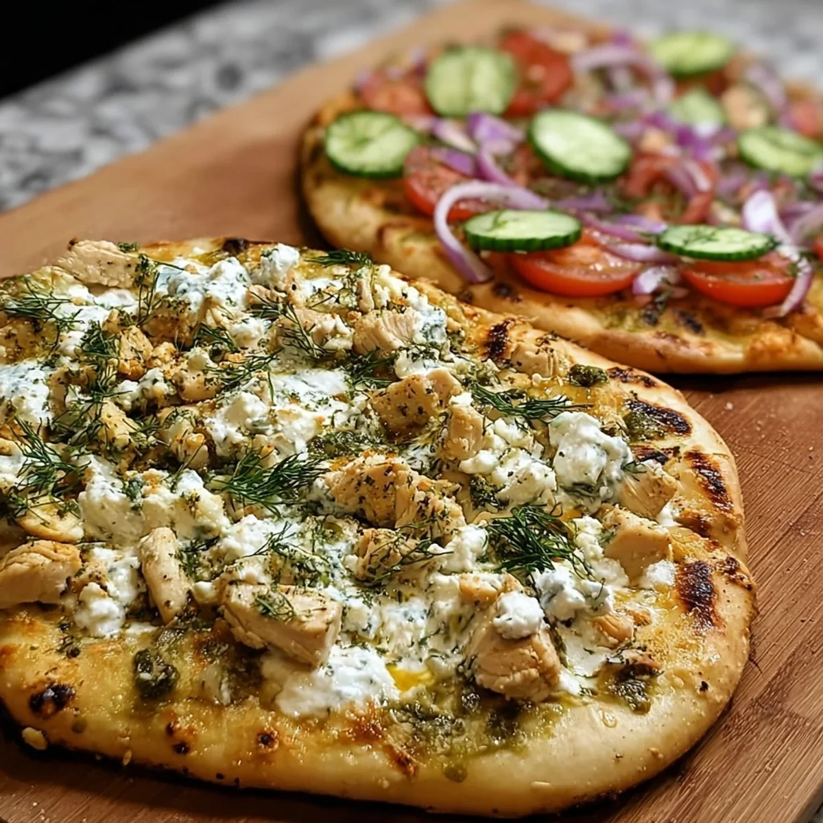 Tzatziki Chicken Naan Pizza: Quick, Healthy Dinner