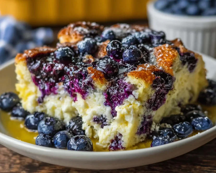 Creamy Blueberry Cottage Cheese Bake: Protein Packed