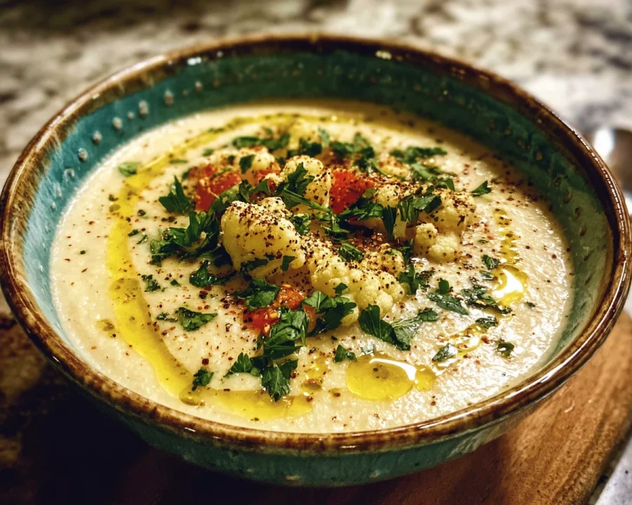 Creamy Mediterranean Cauliflower Soup for Meal Prep