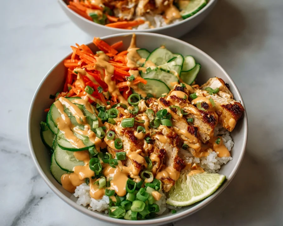 Creamy Thai Peanut Chicken Buddha Bowl Recipe
