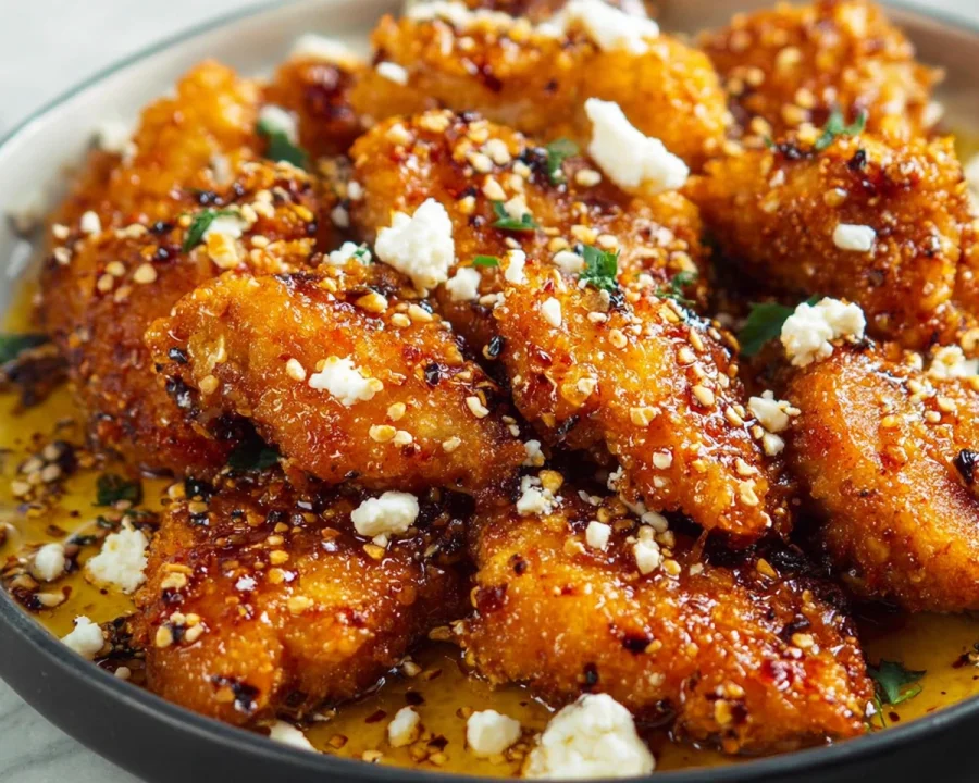 Crispy Hot Honey Feta Chicken - Quick & High Protein Dinner