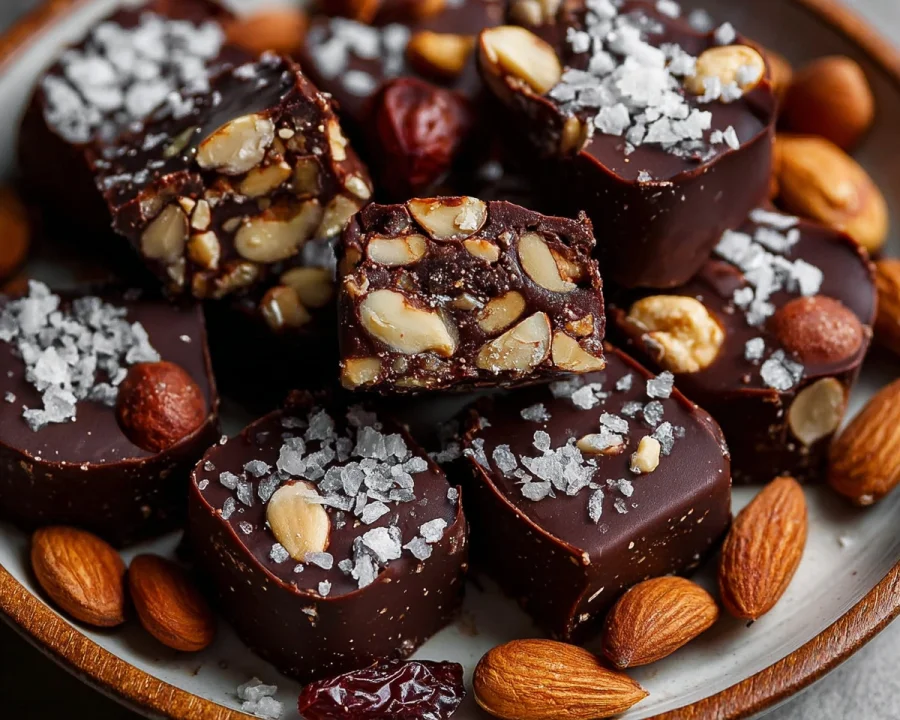 Dark Chocolate Sea Salt Nut Bars: Healthy Snack
