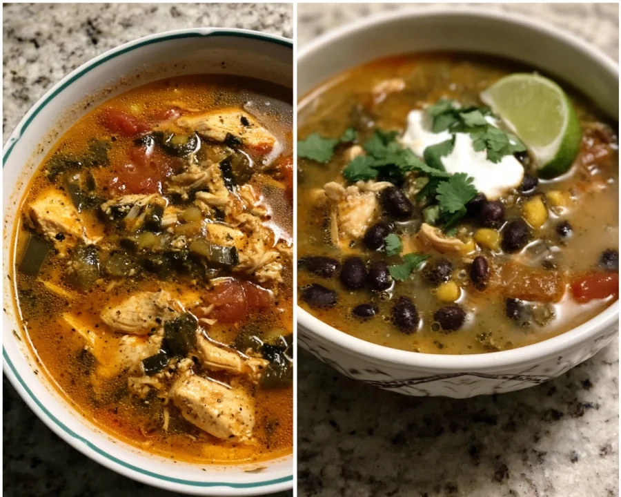 Easy Chicken Poblano Black Bean Soup Recipe