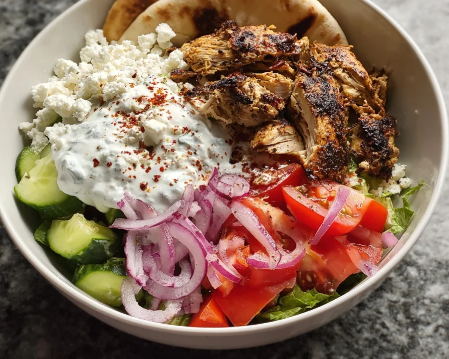 Greek Chicken Gyro Bowl: 35g Protein Meal Prep