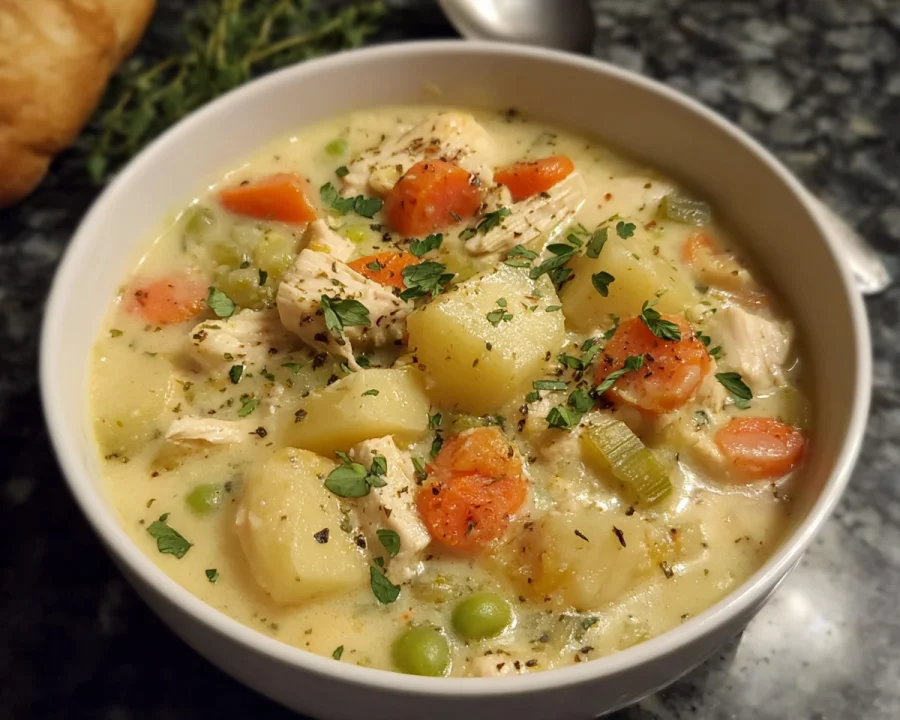 Healthy Chicken Pot Pie Soup: Protein-Packed & Easy