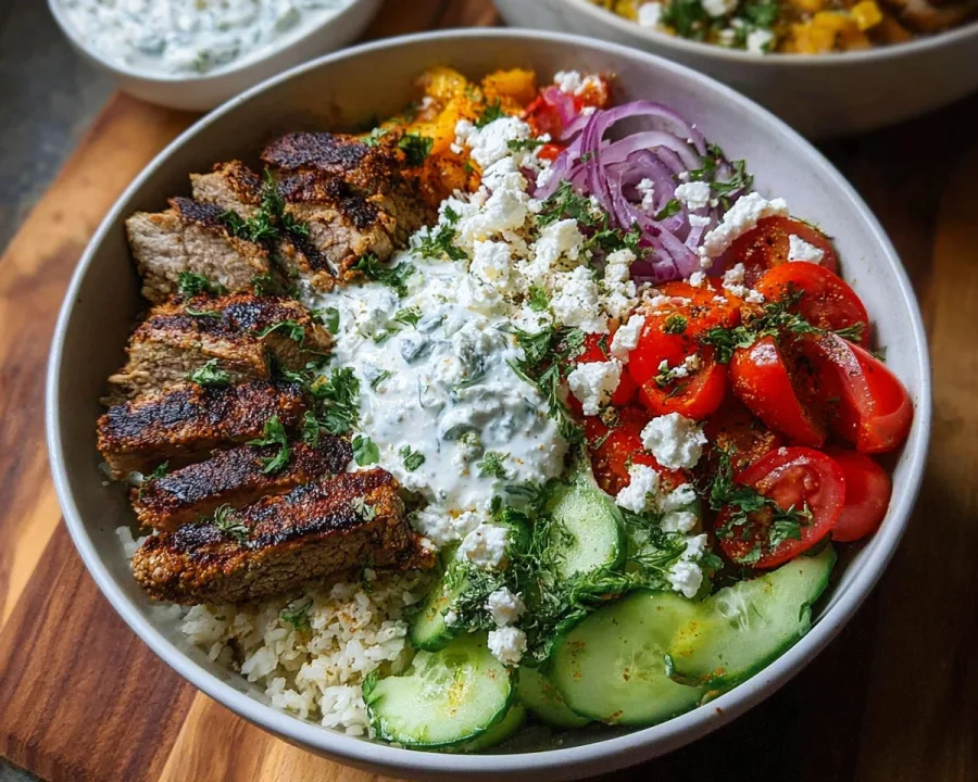 Healthy Mediterranean Gyro Bowls | Quick Greek Dinner