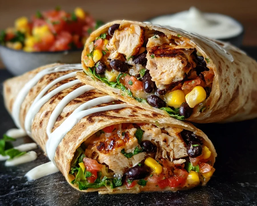 High-Protein Southwest Chicken Wraps