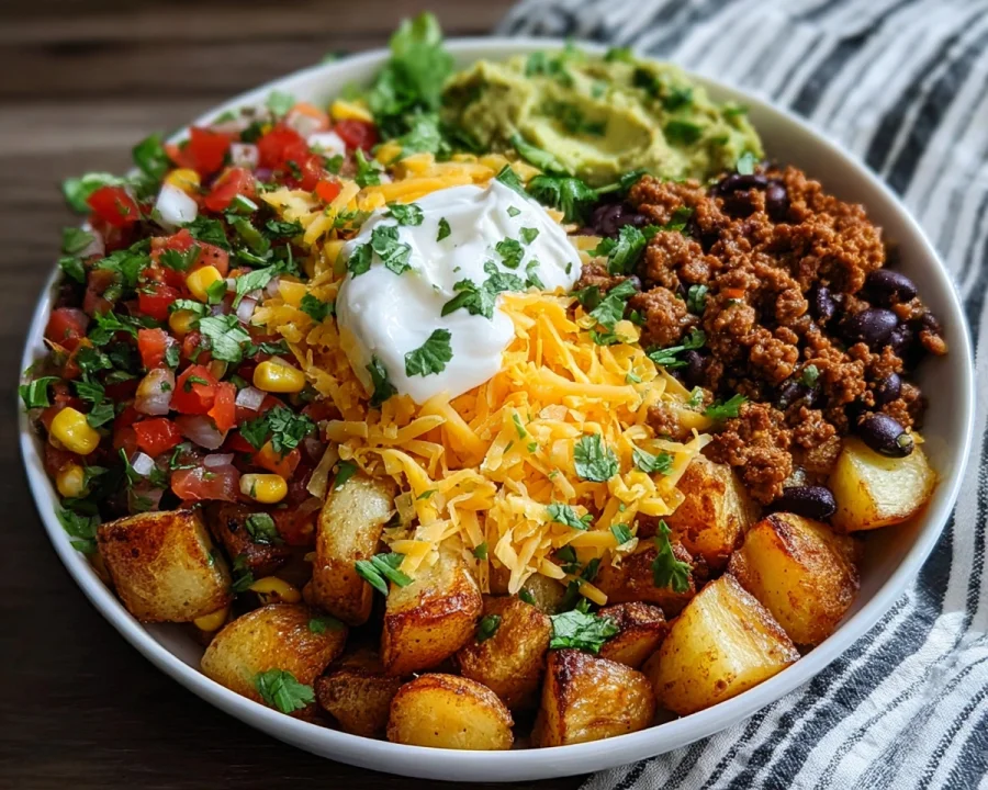 Loaded Potato Taco Bowl | High Protein & Flavorful