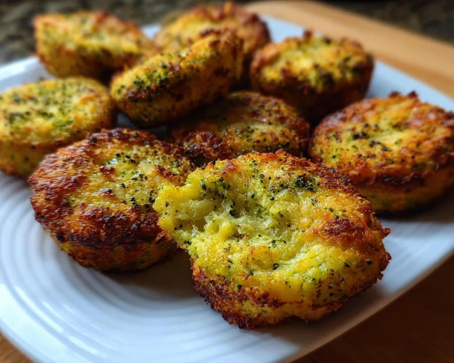 Low-Carb Crispy Broccoli Cheese Rounds - Keto Snack