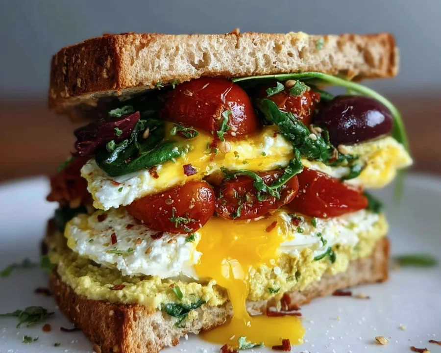Mediterranean Breakfast Sandwich: Quick & Nutritious