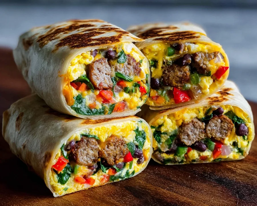 Protein Breakfast Burritos: Freezer Meal Prep