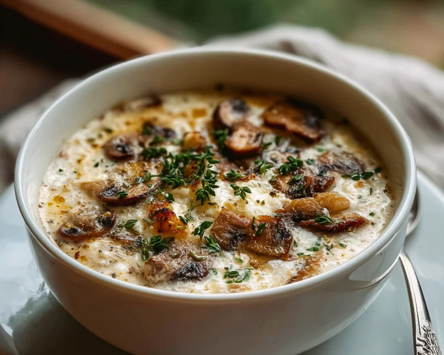 Protein-Rich Creamy Cottage Cheese Mushroom Soup