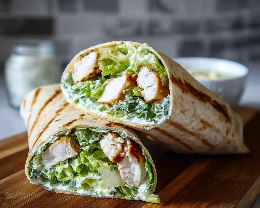 Quick High-Protein Chicken Caesar Wraps Recipe
