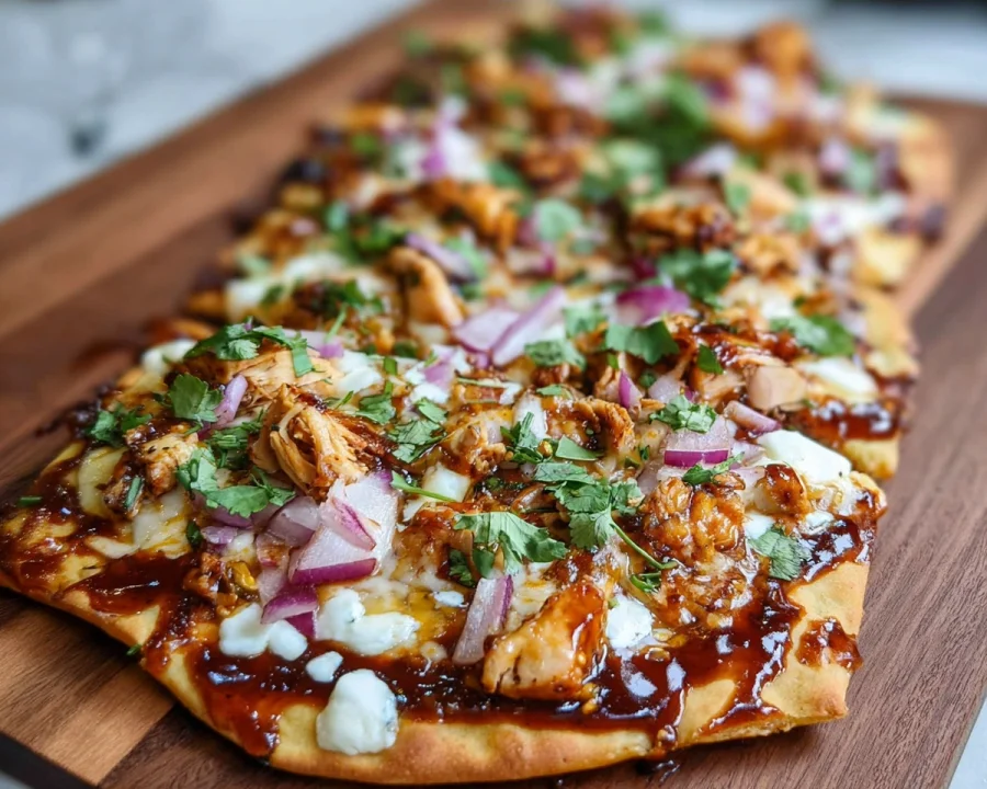 Savory BBQ Chicken Flatbread: Protein Packed Quick Dinner