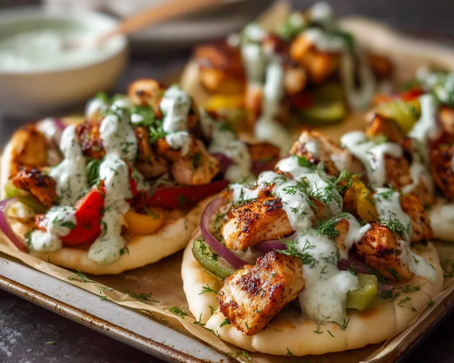 Sheet Pan Chicken Pitas with Herby Ranch