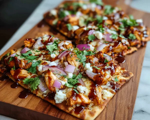 BBQ Chicken Flatbread: 30g Protein, Quick Meal Prep