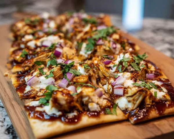 BBQ Chicken Flatbread: Quick, High Protein Dinner