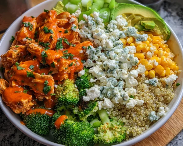 Buffalo Chicken Bowls: High Protein Meal Prep