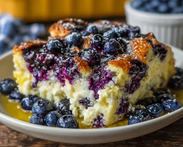Creamy Blueberry Cottage Cheese Bake: Protein Packed