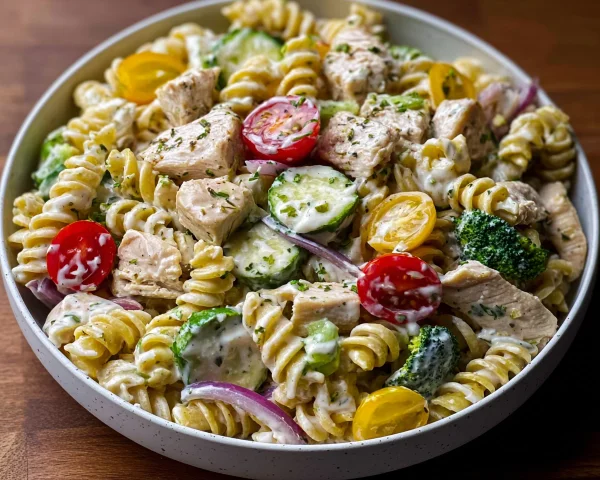 Creamy Ranch Protein Pasta Salad for Easy Meal Prep