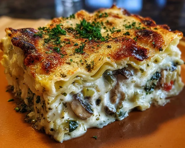 Creamy Vegetable Lasagna with White Sauce