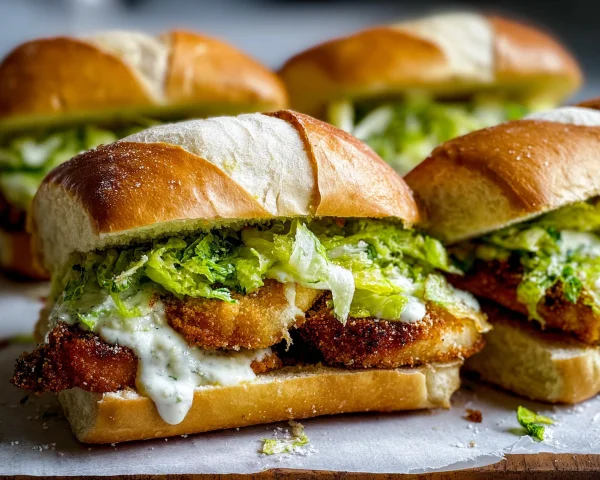 Crispy Chicken Caesar Sandwiches in 30 Mins