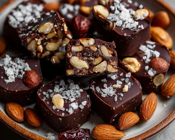 Dark Chocolate Sea Salt Nut Bars: Healthy Snack