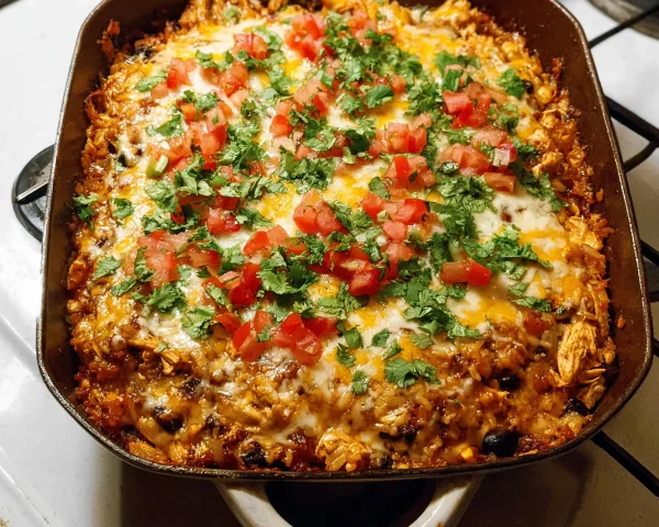 Easy Chicken Burrito Casserole for Dinner