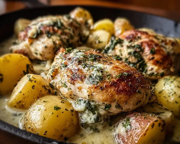 Garlic Parmesan Crockpot Chicken & Potatoes Recipe