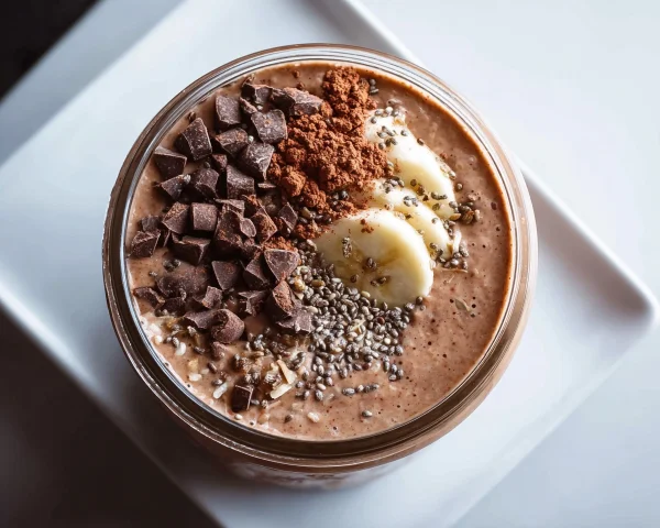High Protein Brownie Batter Overnight Oats