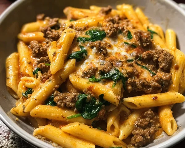 High Protein Creamy Beef Pasta for Quick Dinner