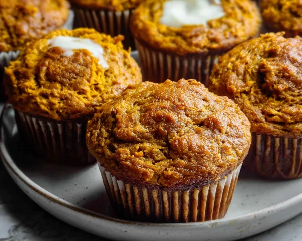 High Protein Pumpkin Muffins with Greek Yogurt