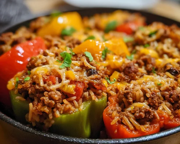 High Protein Unstuffed Peppers: Easy One-Pan Dinner