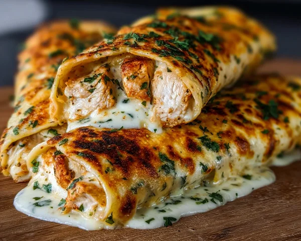 Low Carb Cheesy Garlic Chicken Wraps: Quick Keto Delight